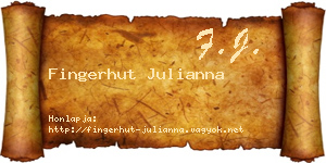 Fingerhut Julianna névjegykártya