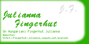 julianna fingerhut business card